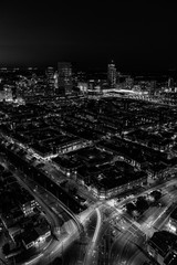 Obraz premium The hague city skyline viewpoint black and white, Netherlands