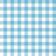 Blue checkered tartan seamless pattern design. Tablecloth checkered blue squares vector seamless pattern texture.