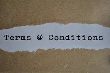 Terms @ conditions - obrazy, fototapety, plakaty
