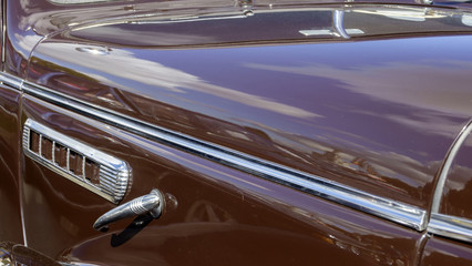 Old retro passenger car fragment