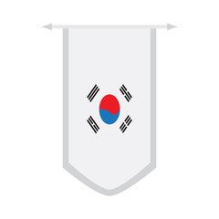Flag of South Korea on a banner