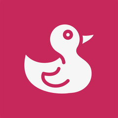 Rubber Duck Minimalistic Flat Solid Icon Pictogram Symbol