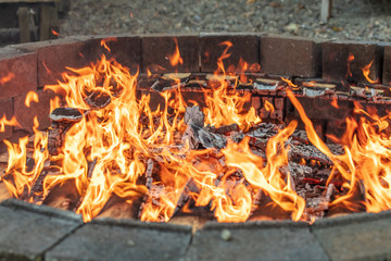 Obraz premium Fire in Firepit