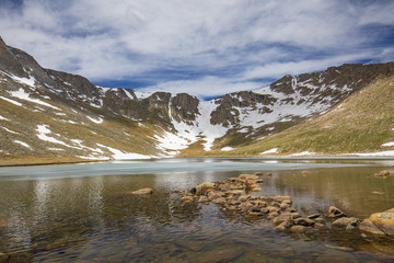 Summit Lake near the peak of Mount Evans in Colorado