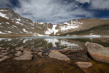 Summit Lake near the peak of Mount Evans in Colorado