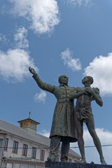 Statue de Victor Schoelcher, symbole de l'abolition de l'esclavage à Cayenne, Guyane française