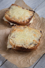 French croque monsieur sandwich