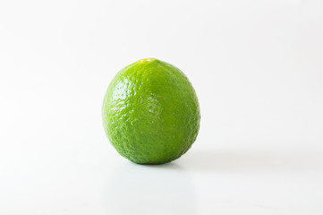Lime isolated on white. Room for text