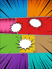Comic book colorful background