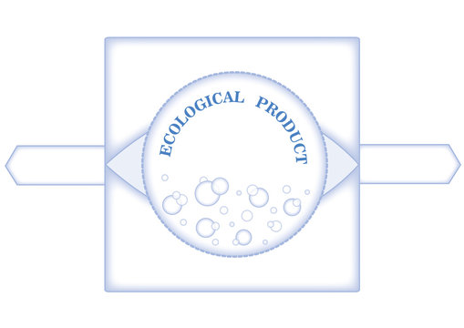 Ecological theme, banner. Vector illustration bright ecological label, sticker.