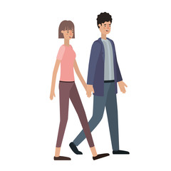 young couple avatar character