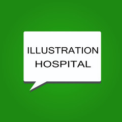 Writing note showing Illustration Hospital. Business photo showcasing unique Applied Art of Medical Institution and Practice.