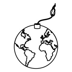 World wick bomb cartoon