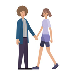 young couple avatar character