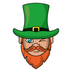 Irish elf face cartoon