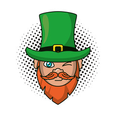 Irish elf face cartoon