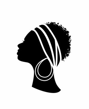 recommend clip art: profile of an African woman with short hair