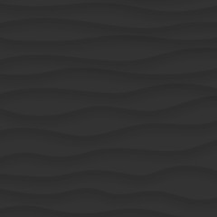 Abstract background of wavy lines with shadows in black colors