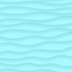 Obraz premium Abstract background of wavy lines with shadows in light blue colors