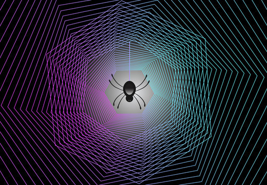 Spider web abstract logo