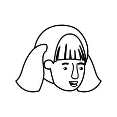 head of young woman avatar character