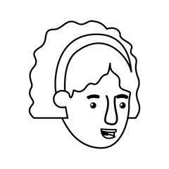 head of young woman avatar character