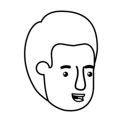 Obraz na płótnie Canvas head of young man avatar character