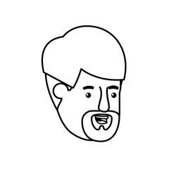 Obraz na płótnie Canvas head of young man avatar character
