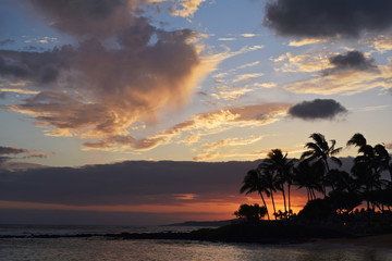 Fototapeta na wymiar Poipu Sunset Kauai 
