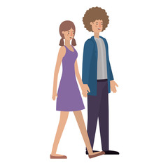 young couple avatar character