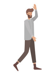 young man with sleeping pose avatar character