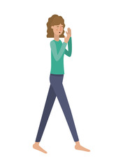 young woman with sleeping pose avatar character