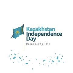 Kazakhstan Independence Day Vector Template Design Illustration