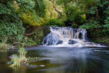 Spectacle E'e Falls, near Strathaven and Sandford, Scotland, UK
