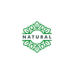 green leaf eco logo template vector illustration