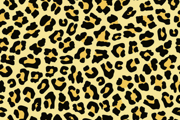Fototapeta na wymiar Leopard skin seamless background on vector graphic art.