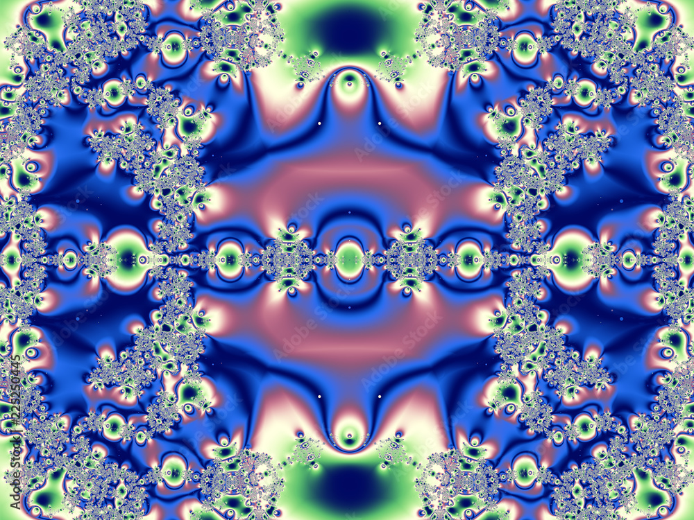 Poster abstract digital artwork. the play of light and color in drops of liquid or folds of satin and silk 