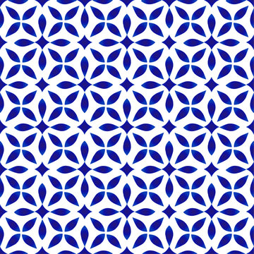 blue and white pattern seamless