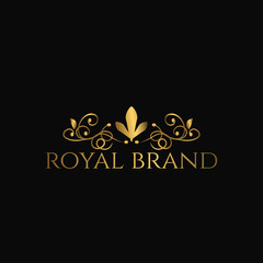 Logo Luxury with Golden Color