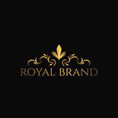 Fototapeta na wymiar Logo Luxury with Golden Color