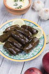 Stuffed grape leaves