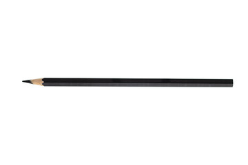 Black color pencil on white background