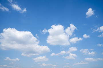 The blue sky and white clouds..