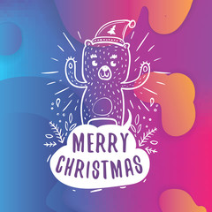 Merry Christmas typography.