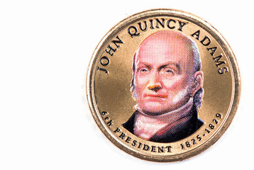 John Quincy Adams Presidential Dollar, USA coin a portrait image of JOHN QUINCY ADAMS 6th PRESIDENT...