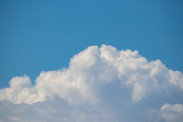 white clouds with blue sky background 