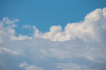 white clouds with blue sky background 