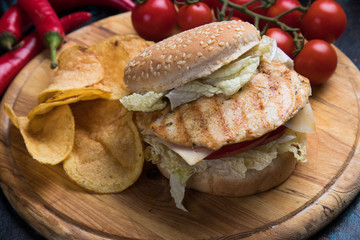 Grilled chicken sandwich