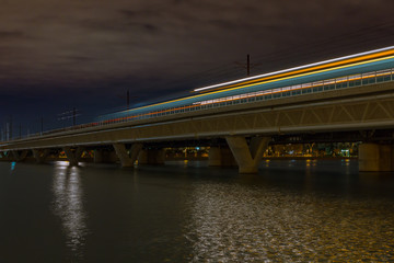 Train Crossing Bridge