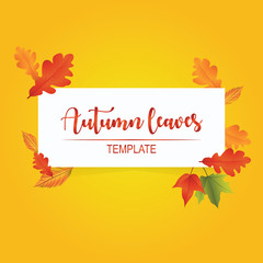 Autumn leaves template design